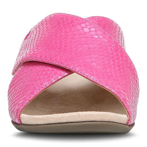 Vionic Sandals Ireland - Leticia Wedge Sandal Pink - Womens Shoes On Sale | MJWVC-8034